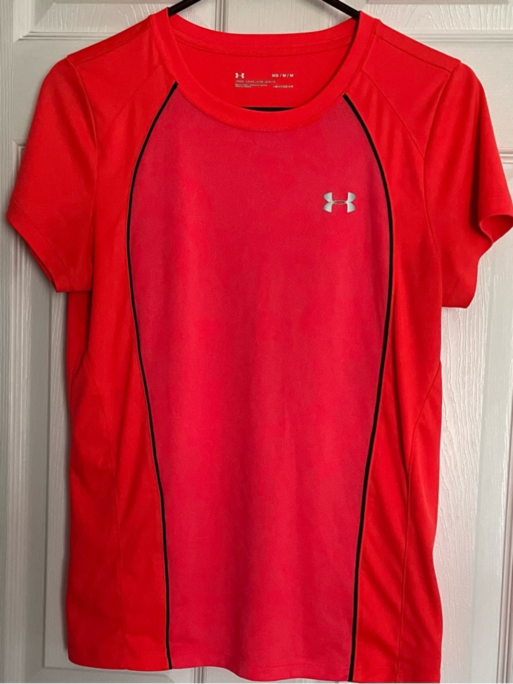 Under Armour HeatGear Athletic Short Sleeve Top Pink Coral Women’s M